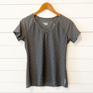 Head | Dark Gray Short Sleeve Vneck Workout Top Size Small